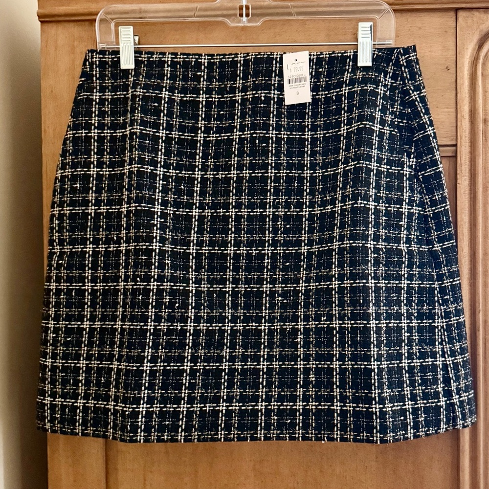 LOFT Tweed Checkered Mini Skirt - Ladies 8